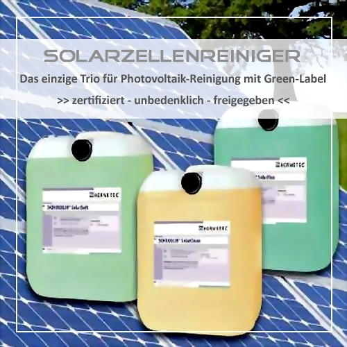 Zur Kategorie Solarzellenreiniger für Photovoltaik Anlagen von HERWETEC